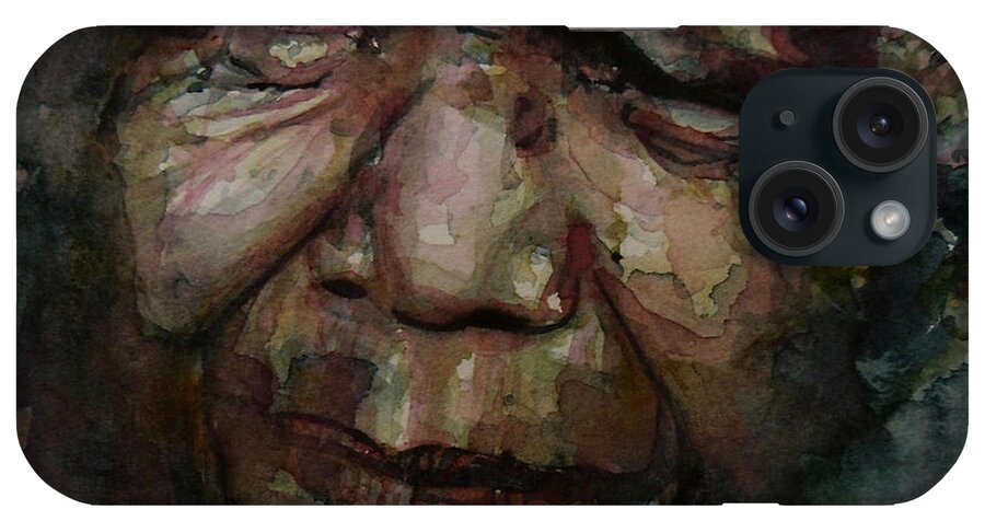 Mandela iPhone Case featuring the painting Mandela  by Paul Lovering