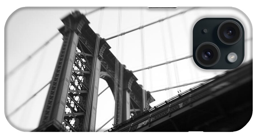 Manhattan Bridge iPhone Case featuring the photograph Manhattan Bridge by Tony Cordoza