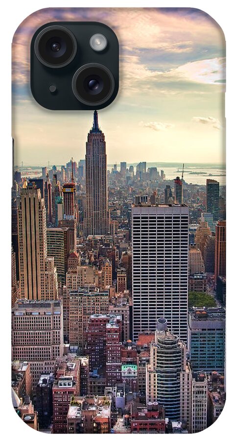 Empire State iPhone Case featuring the photograph Manhattan New York City by Ian Good