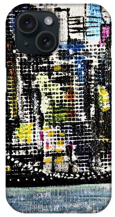 Art iPhone Case featuring the painting Manhattan Nights by Jack Diamond