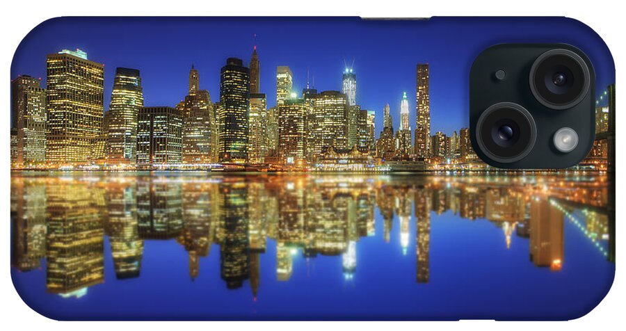 Yhun Suarez iPhone Case featuring the photograph Manhattan Nite Lites NYC 2.0 by Yhun Suarez