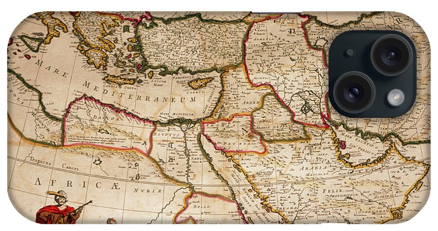 Turkish Empire iPhone Case featuring the photograph Map Of Ottoman Empire In 17th Century by George Bernard/science Photo Library