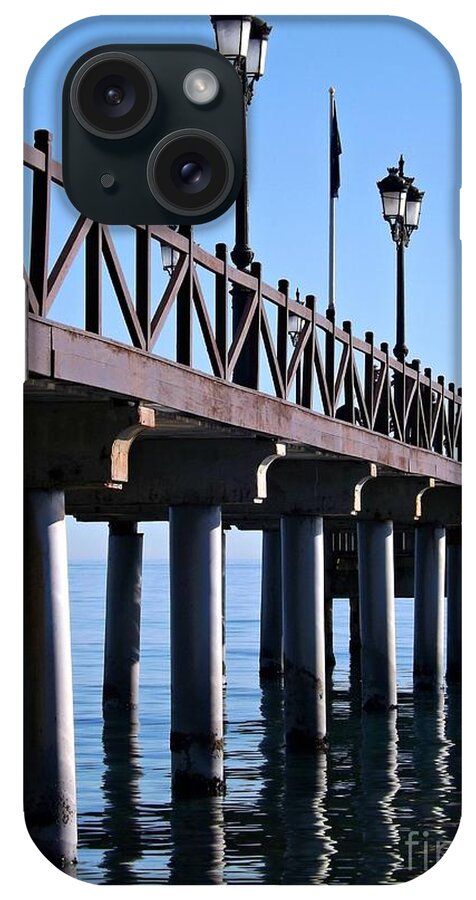 Pier iPhone Case featuring the photograph Marbella Pier Spain by Clare Bevan