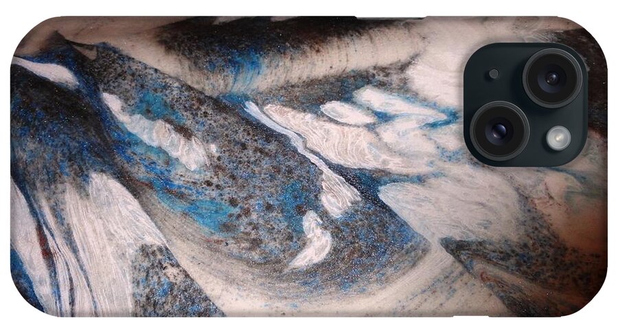 Marbling Art iPhone Case featuring the painting Marble 7 by Mike Breau
