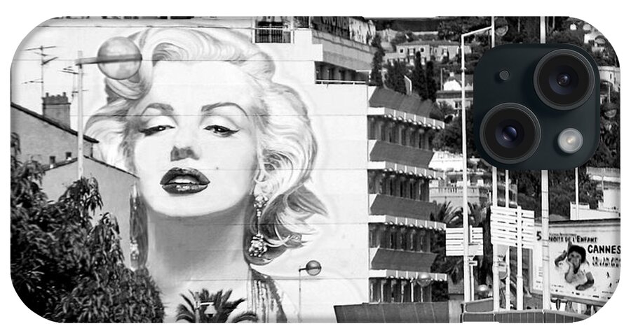 Marilyn Monroe iPhone Case featuring the photograph Marilyn in Cannes by Jennie Breeze