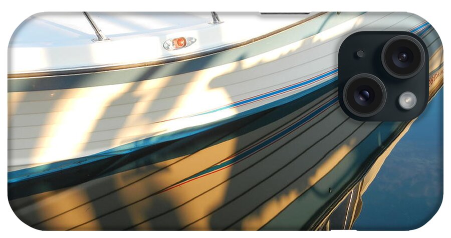 Powerboat iPhone Case featuring the photograph Marina Reflections by Laura Wong-Rose