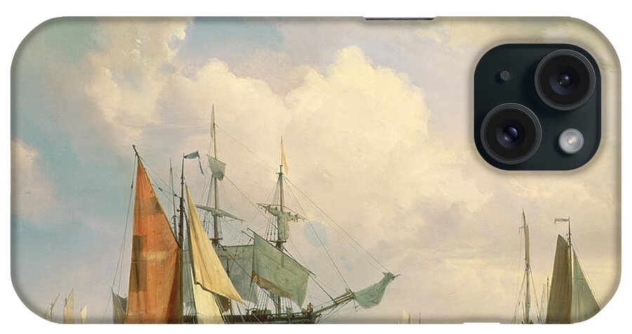Century iPhone Case featuring the painting Marine by Johannes Hermanus Koekkoek