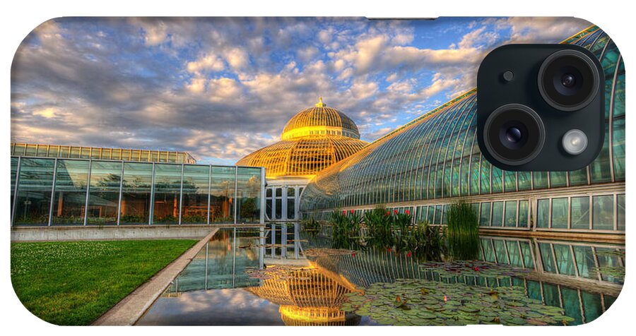 Architecture iPhone Case featuring the photograph Marjorie Mcneely Conservatory Evening by Wayne Moran