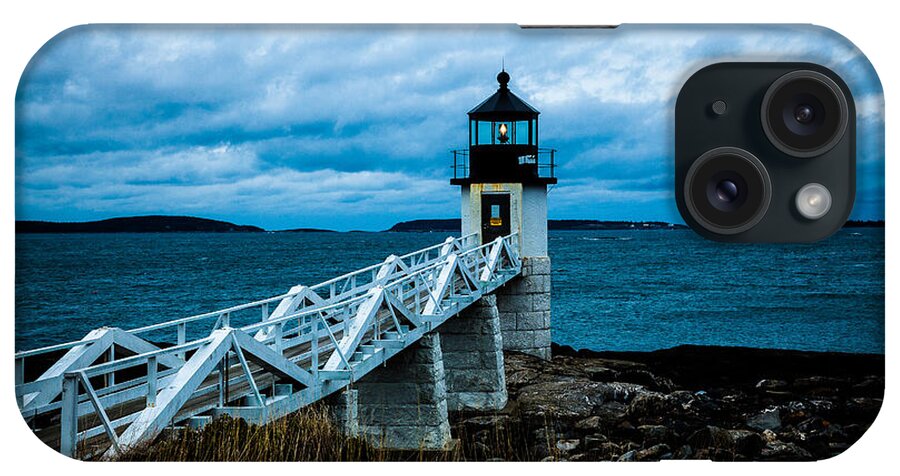 Lighthouse iPhone Case featuring the photograph Marshall Point Light at Dusk 2 by David Smith
