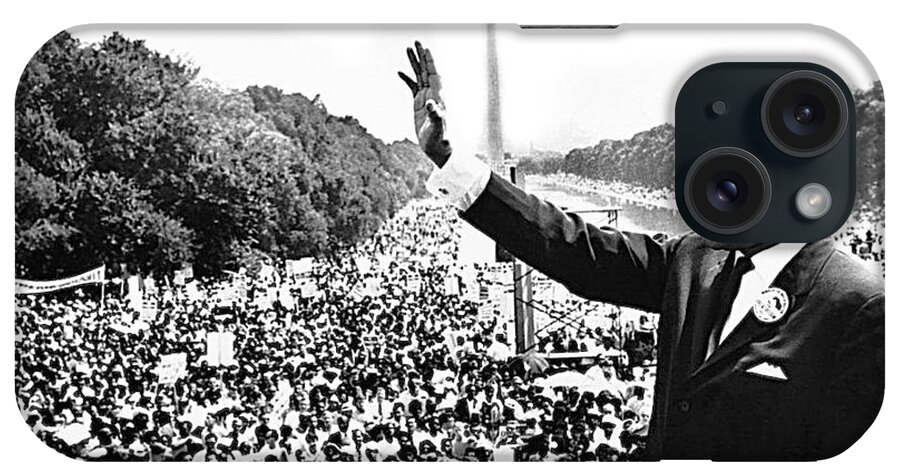 Martin Luther King The Great March On Washington Lincoln Memorial August 28 1963 iPhone Case featuring the photograph Martin Luther King The Great March on Washington Lincoln Memorial August 28 1963-2014 by David Lee Guss