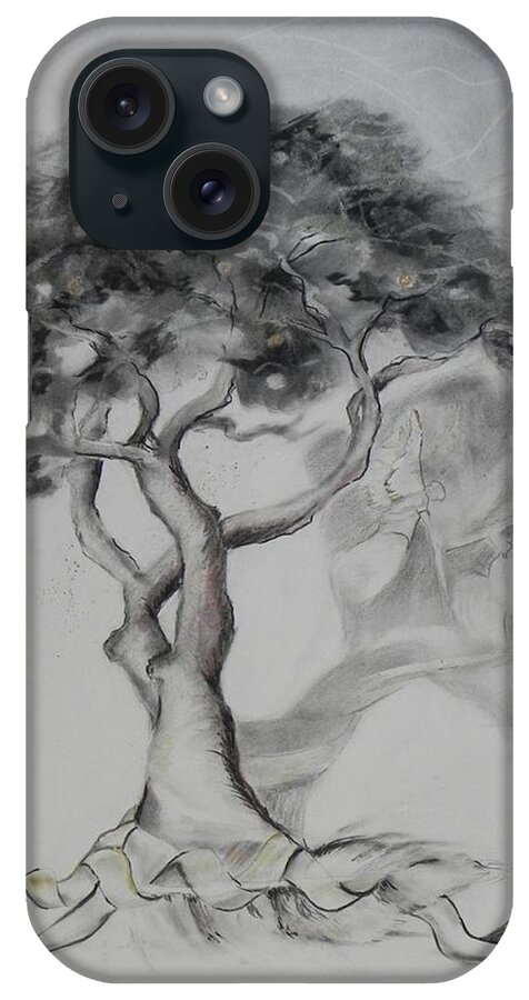 Tree iPhone Case featuring the painting Marula the provider by Ilona Petzer