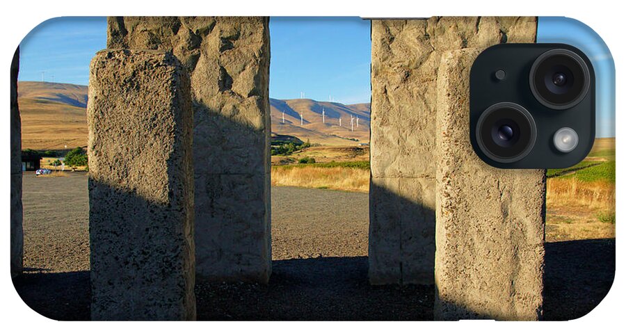 Columbia River Gorge iPhone Case featuring the photograph Maryhill Stonehenge No.2 by Daniel Woodrum