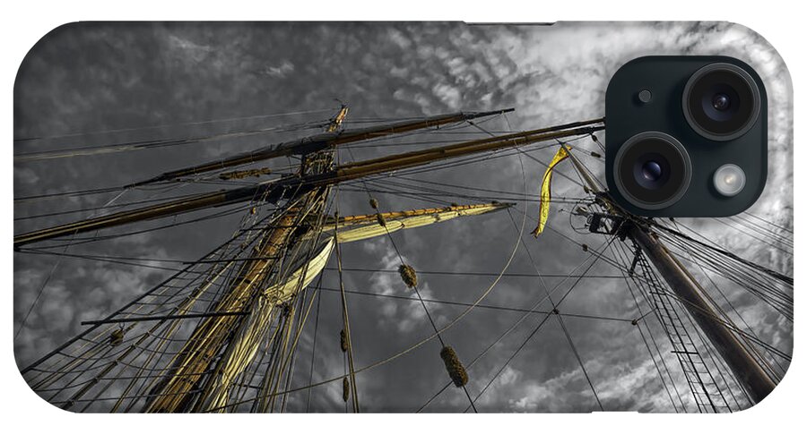 Ship iPhone Case featuring the photograph Masts and Rigging by Richard Macquade