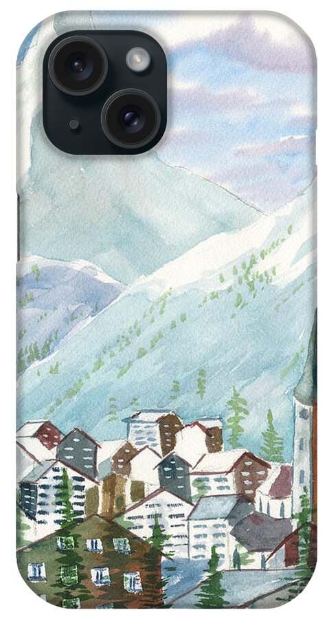 Matterhorn iPhone Case featuring the painting Matterhorn by Walt Brodis