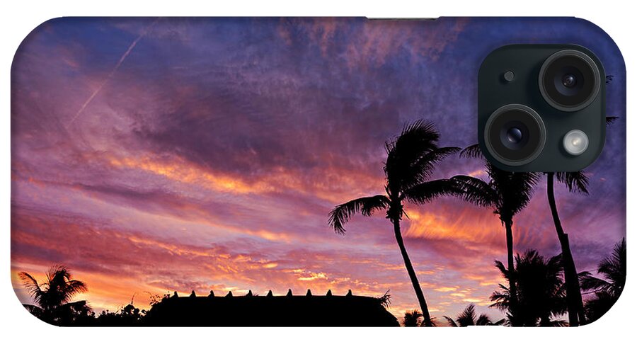 Sunset iPhone Case featuring the photograph Maui Tiki Sky by Laura Fasulo