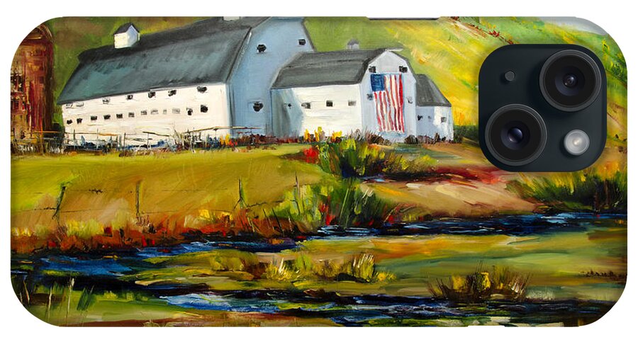 Mcpolin Barn iPhone Case featuring the painting McPolin Park City Utah Barn by Diane Whitehead