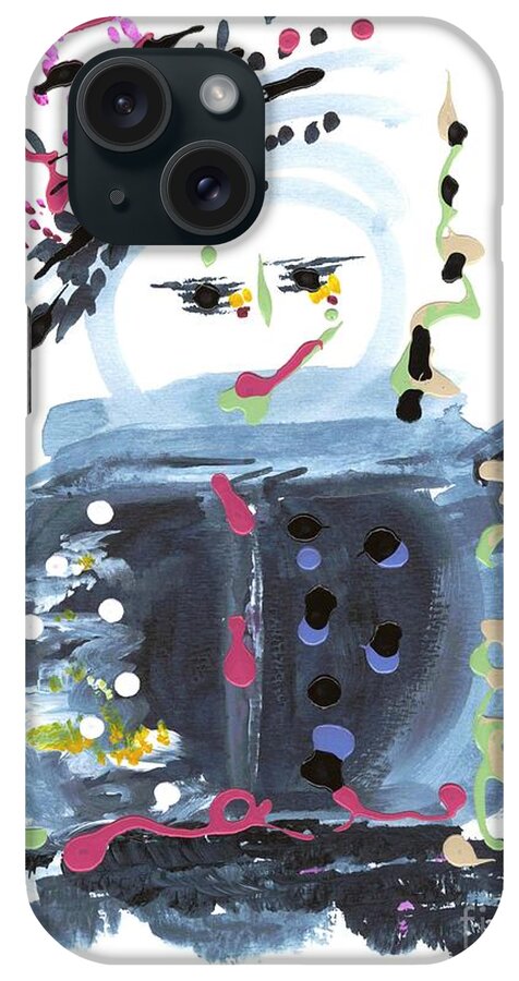 Acrylic iPhone Case featuring the painting Me Stewpot by Holly Carmichael