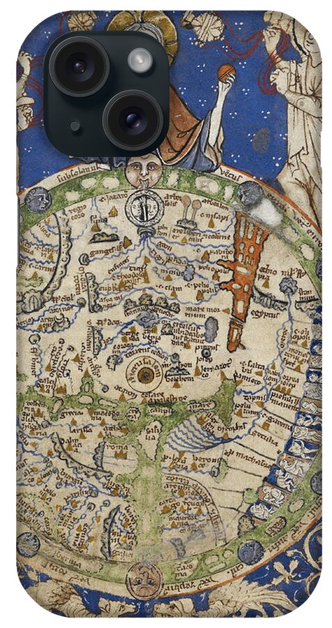 Science iPhone Case featuring the photograph Medieval World Map by British Library