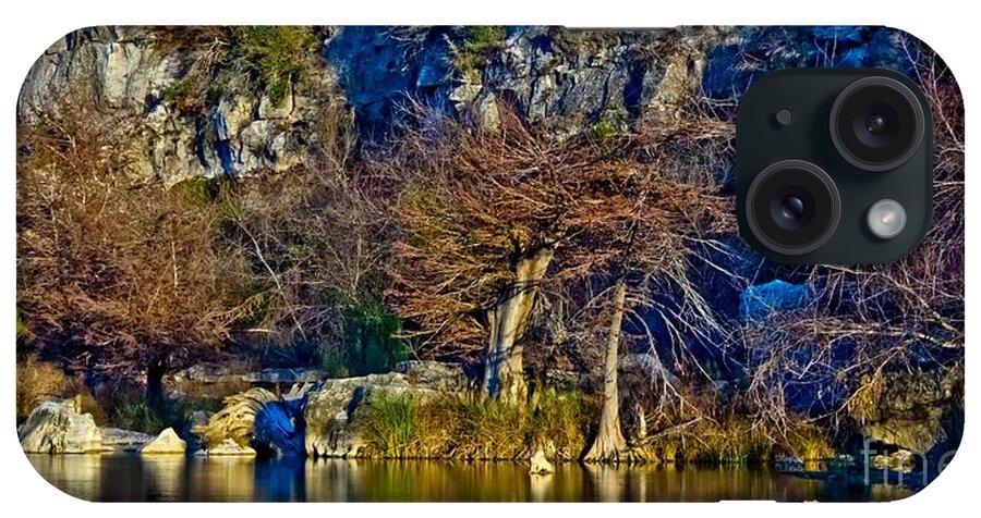 Michael Tidwell Photography iPhone Case featuring the photograph Medina River at Comanche Cliffs by Michael Tidwell
