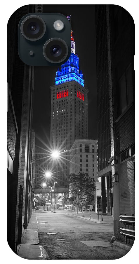 Terminal Tower iPhone Case featuring the photograph Memorial Day Terminal Tower in Cleveland by Clint Buhler