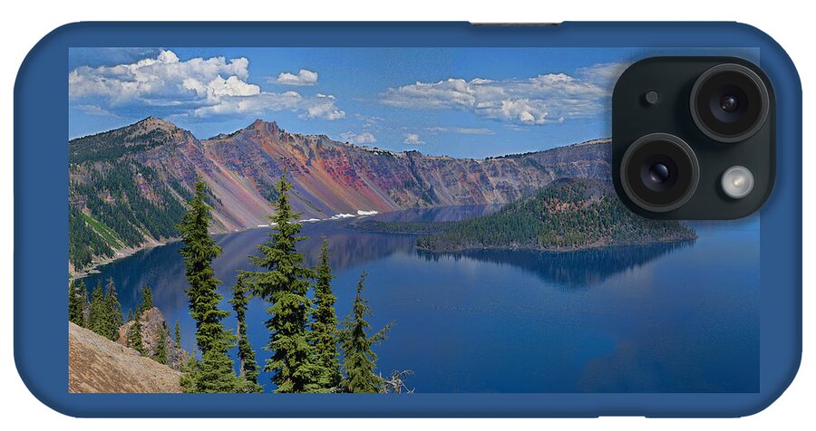 Memories Of Crater Lake iPhone Case featuring the digital art Memories of Crater Lake by Daniel Hebard