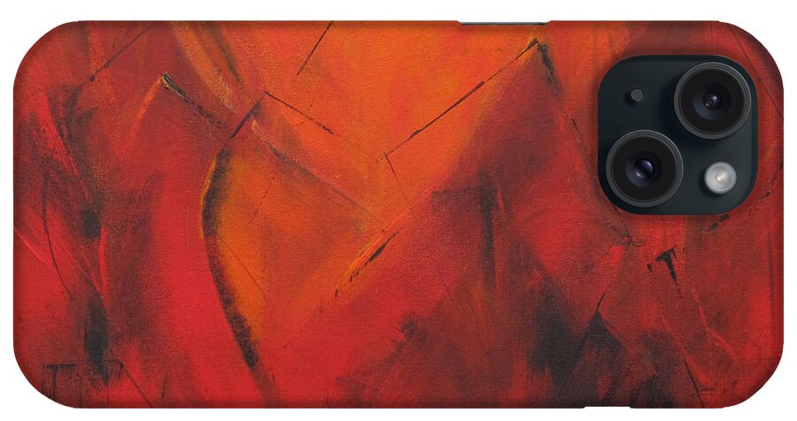  Abstracted iPhone Case featuring the painting Mending Hearts by Roberta Rotunda