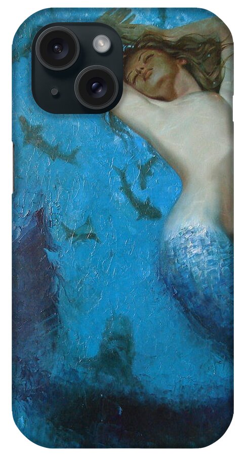 Ignatenko iPhone Case featuring the painting Mermaid by Sergey Ignatenko