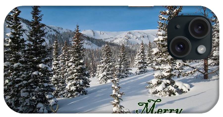Merry Christmas iPhone Case featuring the photograph Merry Christmas - Winter Wonderland by Cascade Colors