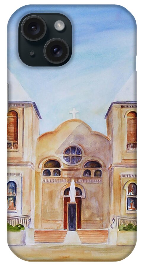 Church iPhone Case featuring the painting Mesilla Church by Sally Quillin