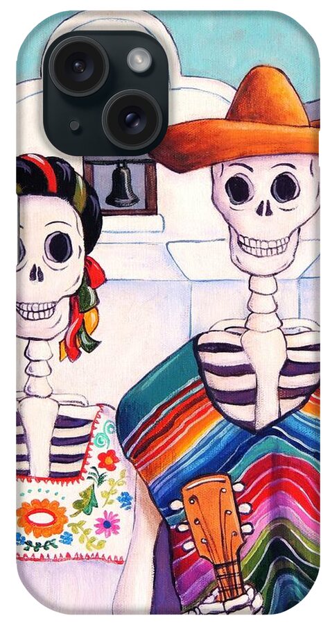Dia De Los Muertos iPhone Case featuring the painting Mexican Gothic by Candy Mayer