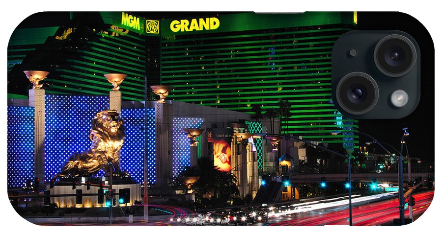 Mgm iPhone Case featuring the photograph MGM Grand Hotel and Casino by Eddie Yerkish