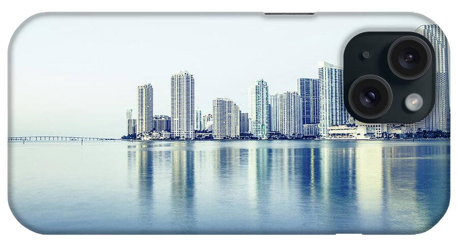 Scenics iPhone Case featuring the photograph Miami Downtown Skyline by Moreiso