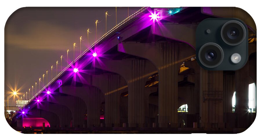 Miami iPhone Case featuring the photograph Miami MacArthur Causeway Bridge by Stefan Mazzola