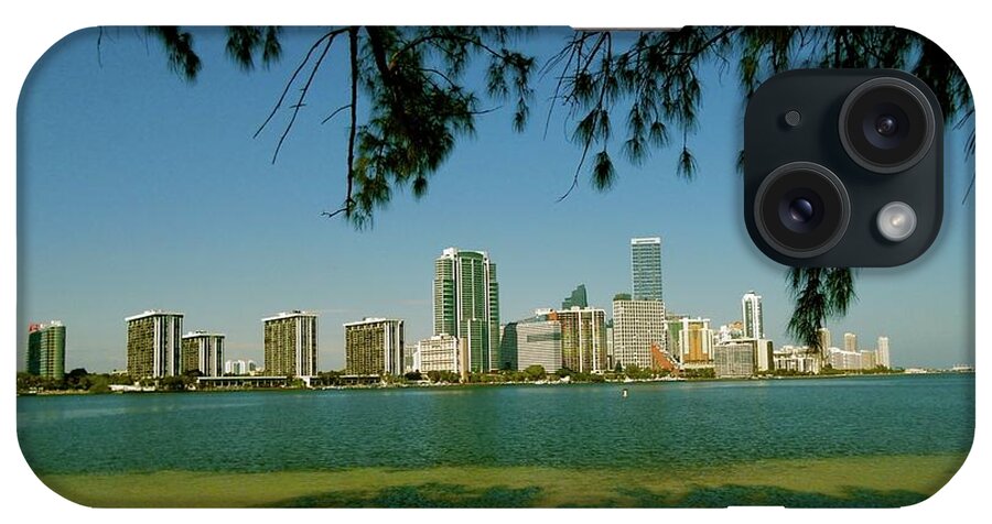 City Us Prints iPhone Case featuring the photograph Miami Skyline by Monique Wegmueller