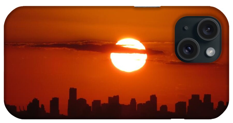Sunset iPhone Case featuring the photograph Miami Sunset by Jennifer Wheatley Wolf