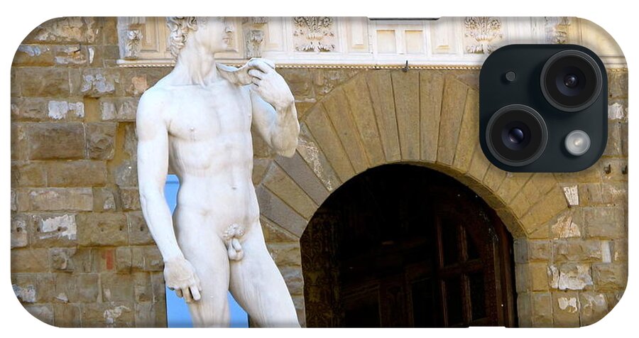 Roman Statue iPhone Case featuring the photograph Michelangelo's David by Sue Morris