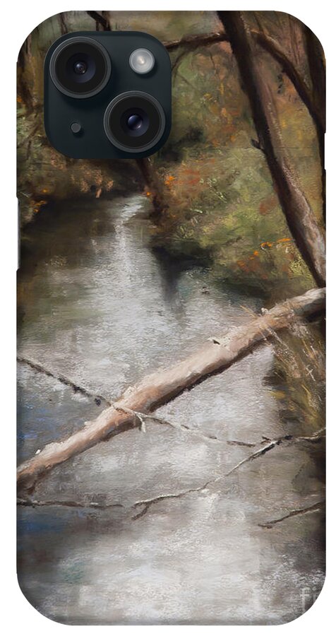 Landscape iPhone Case featuring the painting Michigan Creek by Jim Fronapfel