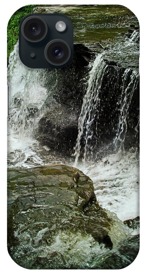 Waterfall iPhone Case featuring the photograph Middle Johnson Falls by Lianne Schneider