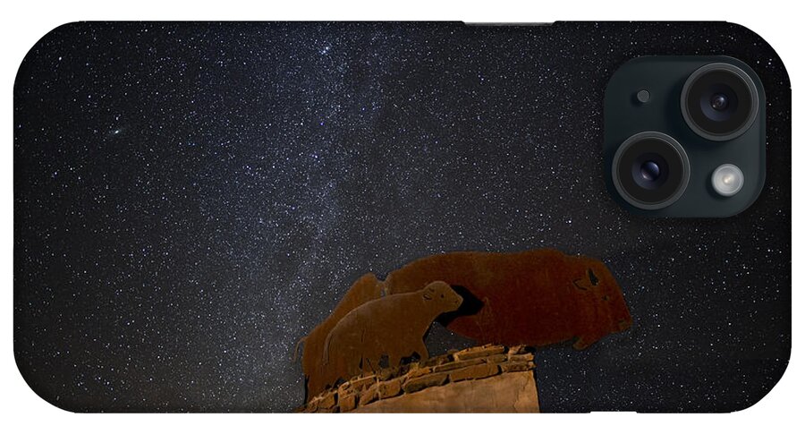 Milkyway iPhone Case featuring the photograph MilkyWay and Bison by Melany Sarafis