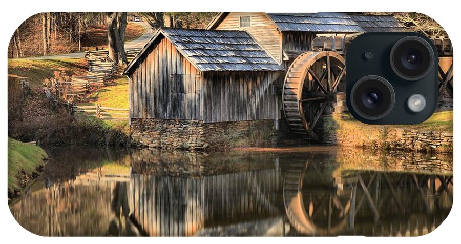 Mabry Mill iPhone Case featuring the photograph Mill Pond Reflections At Mabry Mill by Adam Jewell