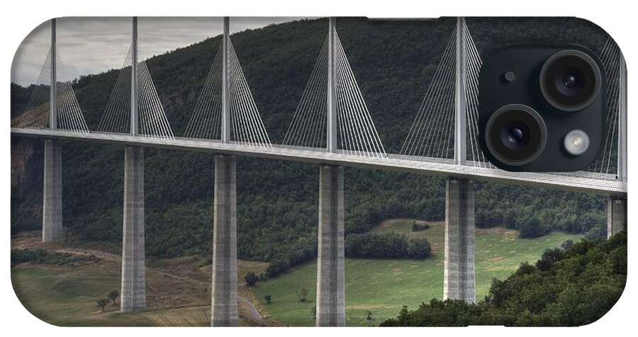 Heiko iPhone Case featuring the photograph Millau Viaduct in France by Heiko Koehrer-Wagner