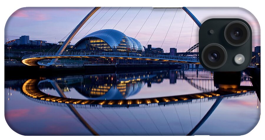 Newcastle iPhone Case featuring the photograph Millenium Bridge sundown by Stephen Taylor