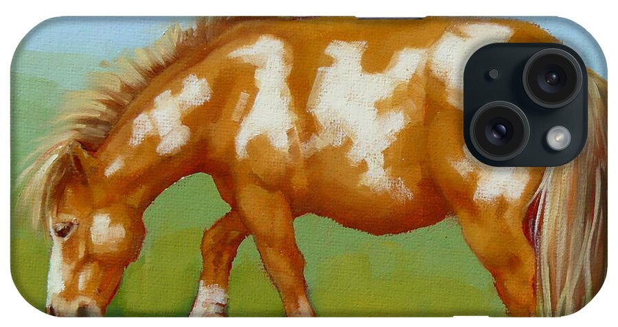 Pony iPhone Case featuring the painting Mini Paint Mini Painting by Margaret Stockdale