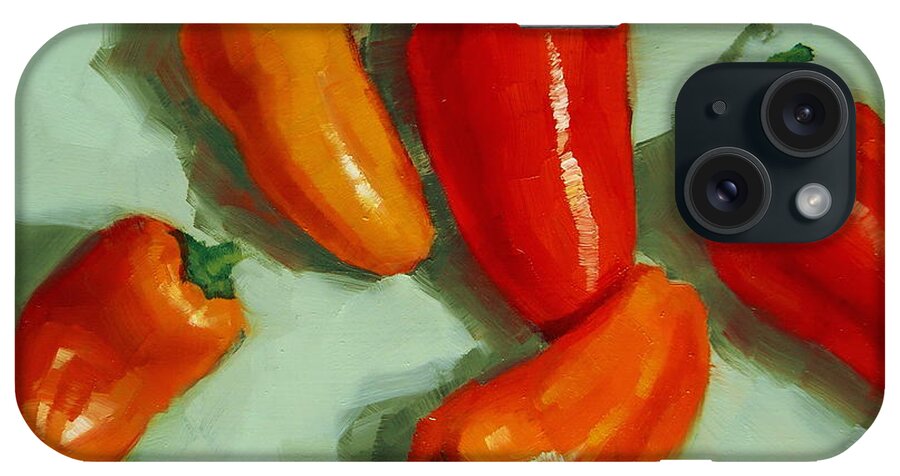 Peppers iPhone Case featuring the painting Mini Peppers Study 3 by Margaret Stockdale