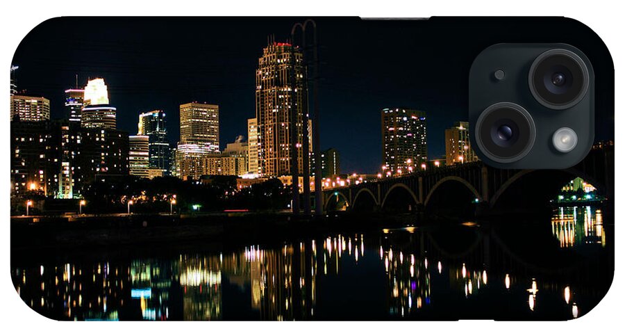 Iphone Case iPhone Case featuring the photograph Minneapolis Night Skyline by Kristin Elmquist
