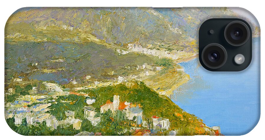 Landscape iPhone Case featuring the painting Minori and Ravello Southern Italy by Dai Wynn