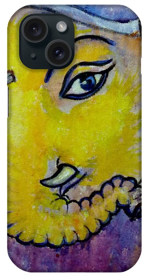 Ganesha iPhone Case featuring the painting Mischievous Ganesha by Asha Sudhaker Shenoy