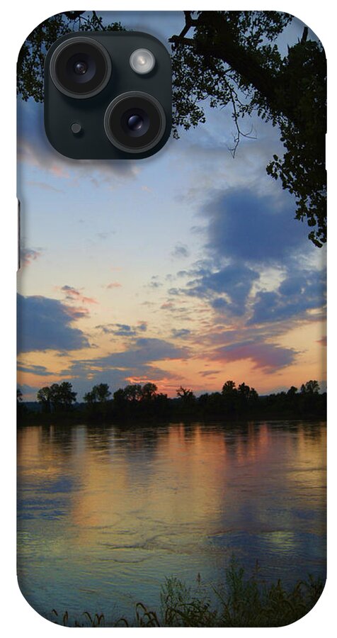 Sunset iPhone Case featuring the photograph Missouri River Glow by Cricket Hackmann
