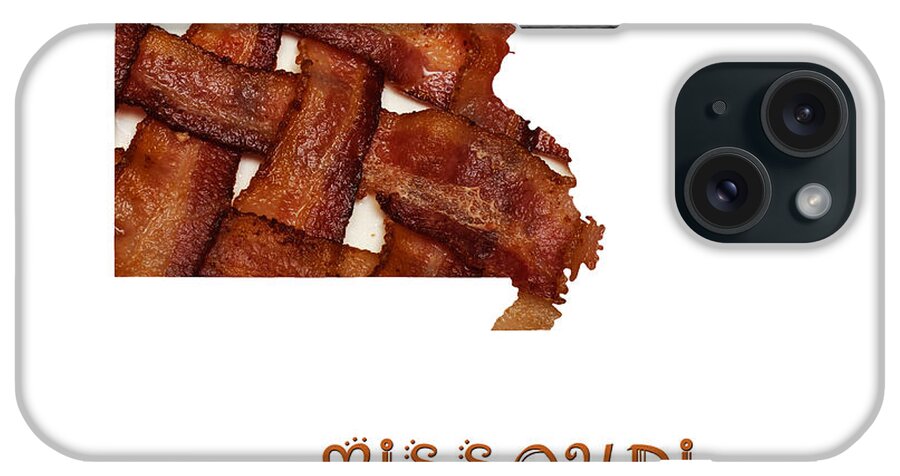 Bacon iPhone Case featuring the photograph Missouri - Show Me The Bacon - State Map by Andee Design