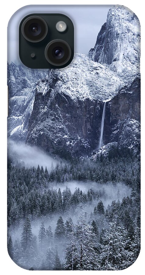 Scenics iPhone Case featuring the photograph Misty Morning On Bridalveil Falls In by Rezus
